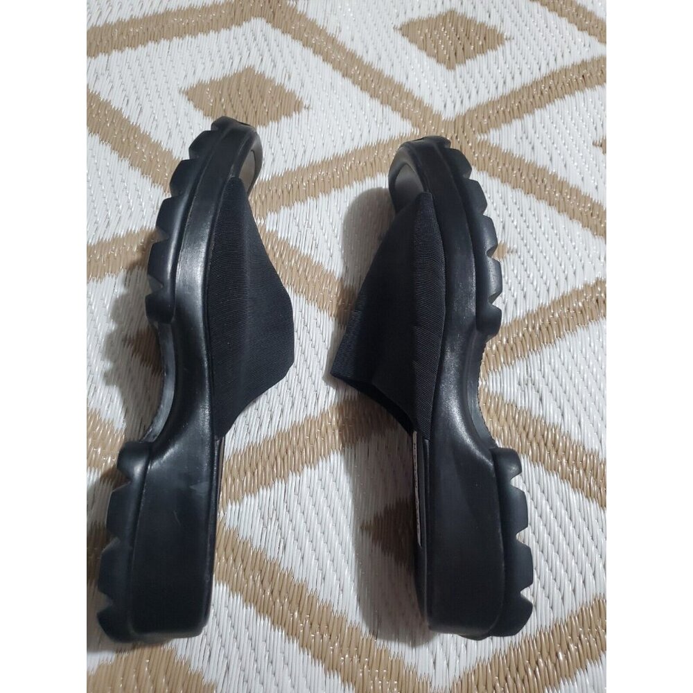 Vintage STEVE MADDEN Y2K 90's Chunky Platform Black  Sandals Slides SZ 9.5 - Picture 6 of 9